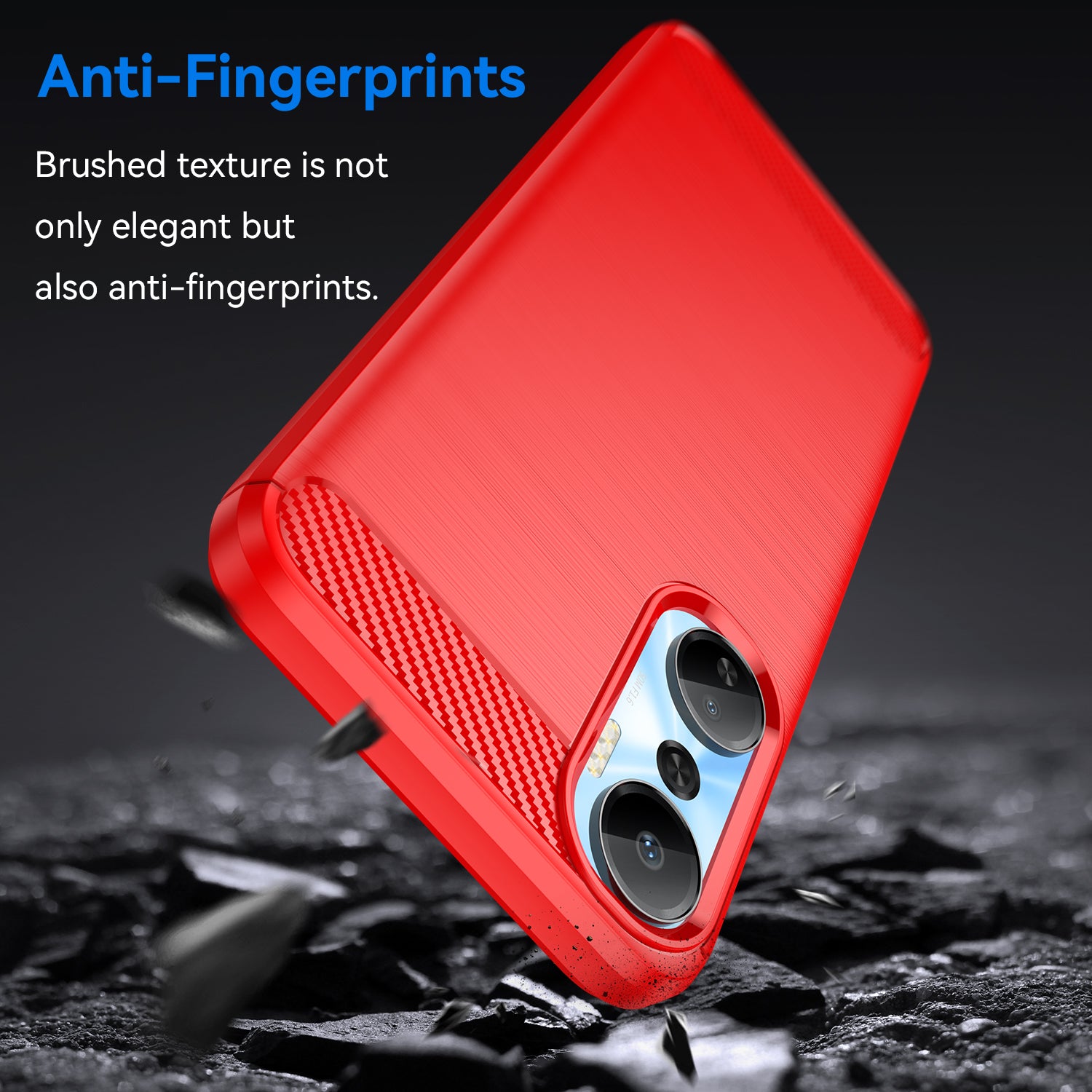 For Infinix Hot 20 4G Drop Resistant Carbon Fiber Texture Phone Case Soft TPU Brushed Surface Protective Cover For Infinix Hot 20 4G Drop Resistant Carbon Fiber Texture Phone Case Soft TPU Brushed Surface Protective Cover